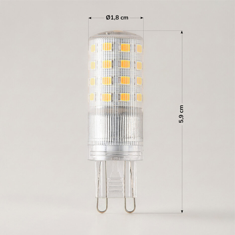 G9 LED-spotlight dimbar, klar 4,4 watt (2700K)