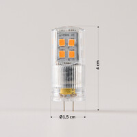 G4 LED-lampa dimbar, klar 2 watt (2700K)