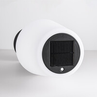 Solcellsdriven bordslampa Lucen med metallfot - Utrustad med integrerad LED