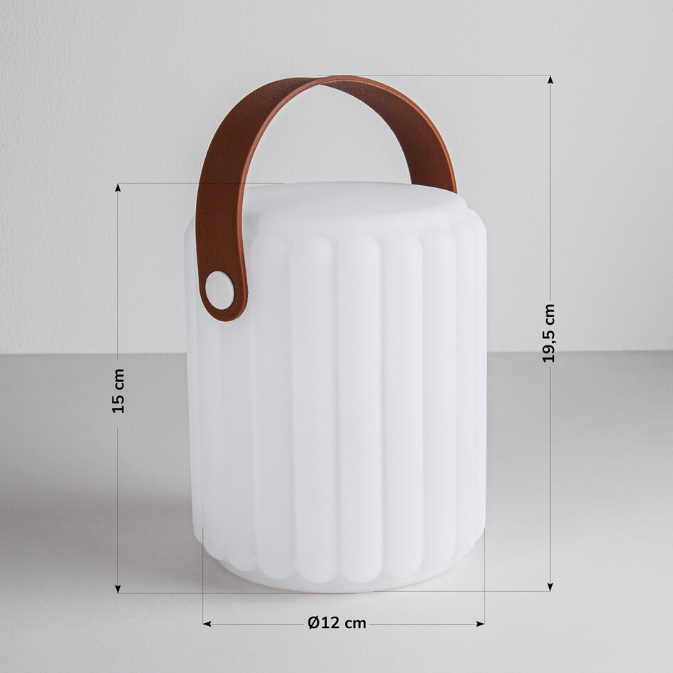 Bärbar solcellsdriven bordslampa Claro med RGB och varmvitt ljus - med integrerad LED