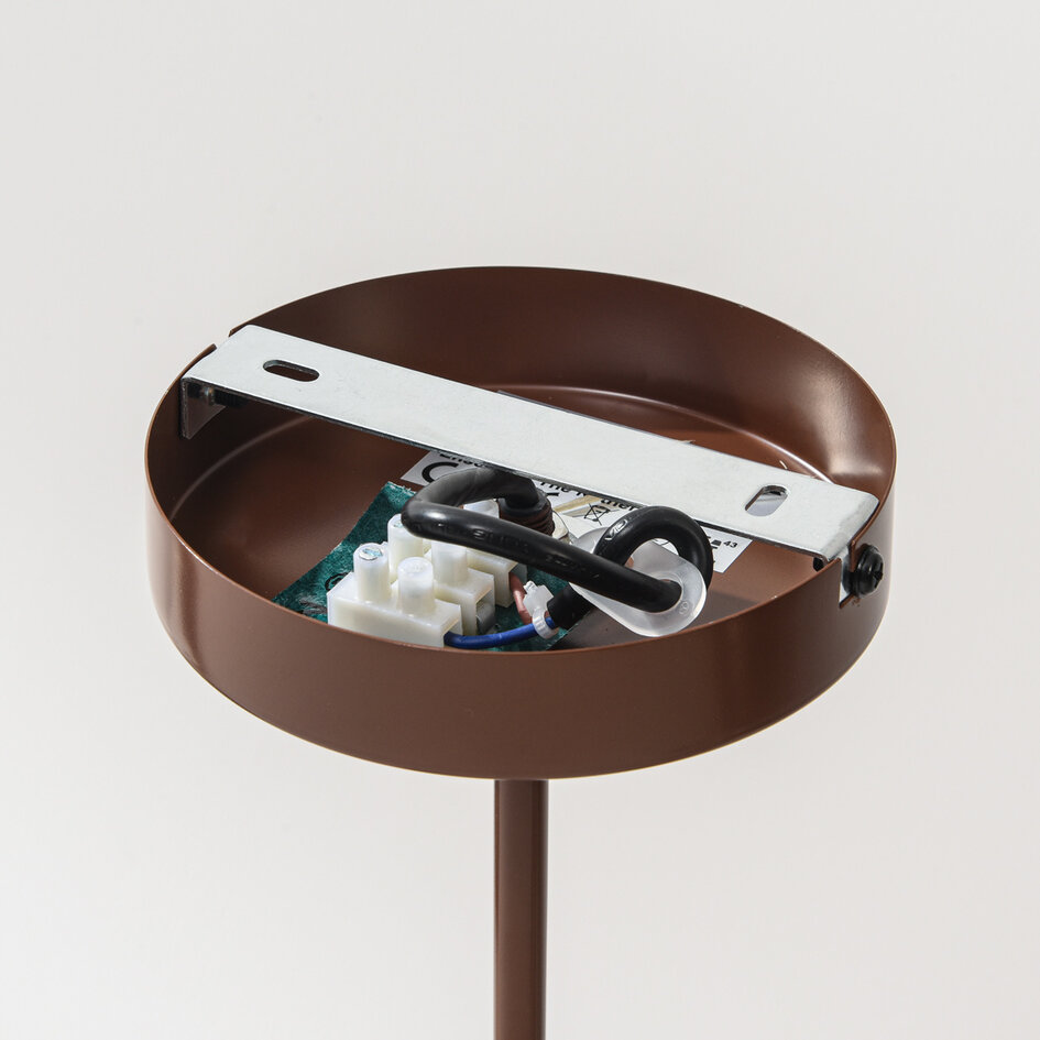 Design taklampa Osem brun med mjölkvita glaskulor - 8-ljus