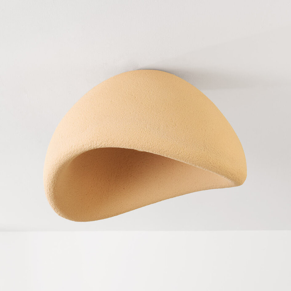 Wabi sabi-taklampa Concrete Aura 60 cm - ljus karamellfärgad steneffekt