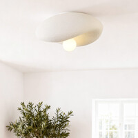 Wabi sabi-taklampa Kawa med vit steneffekt - 41 cm