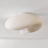 Wabi sabi-taklampa Kawa med vit steneffekt - 41 cm