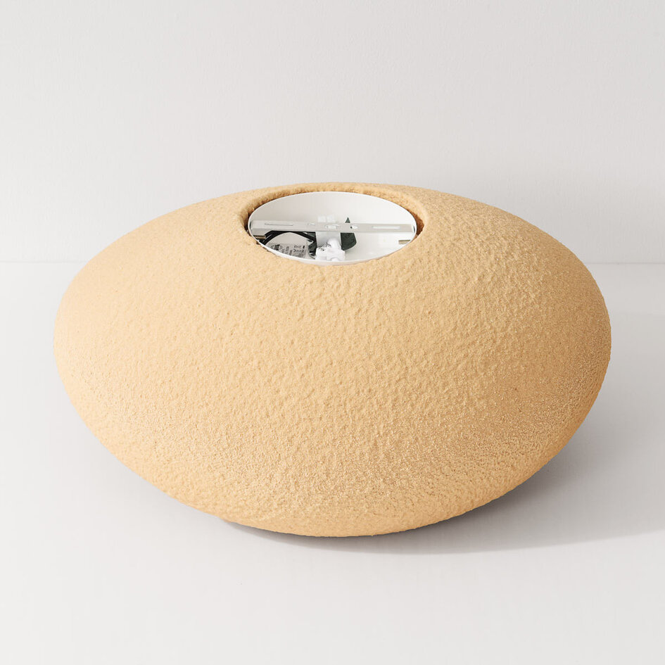 Wabi sabi-taklampa Kawa med ljus karamellfärgad steneffekt - 41 cm