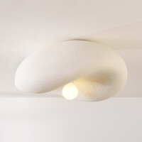 Wabi sabi-taklampa Kawa med vit steneffekt - 60 cm