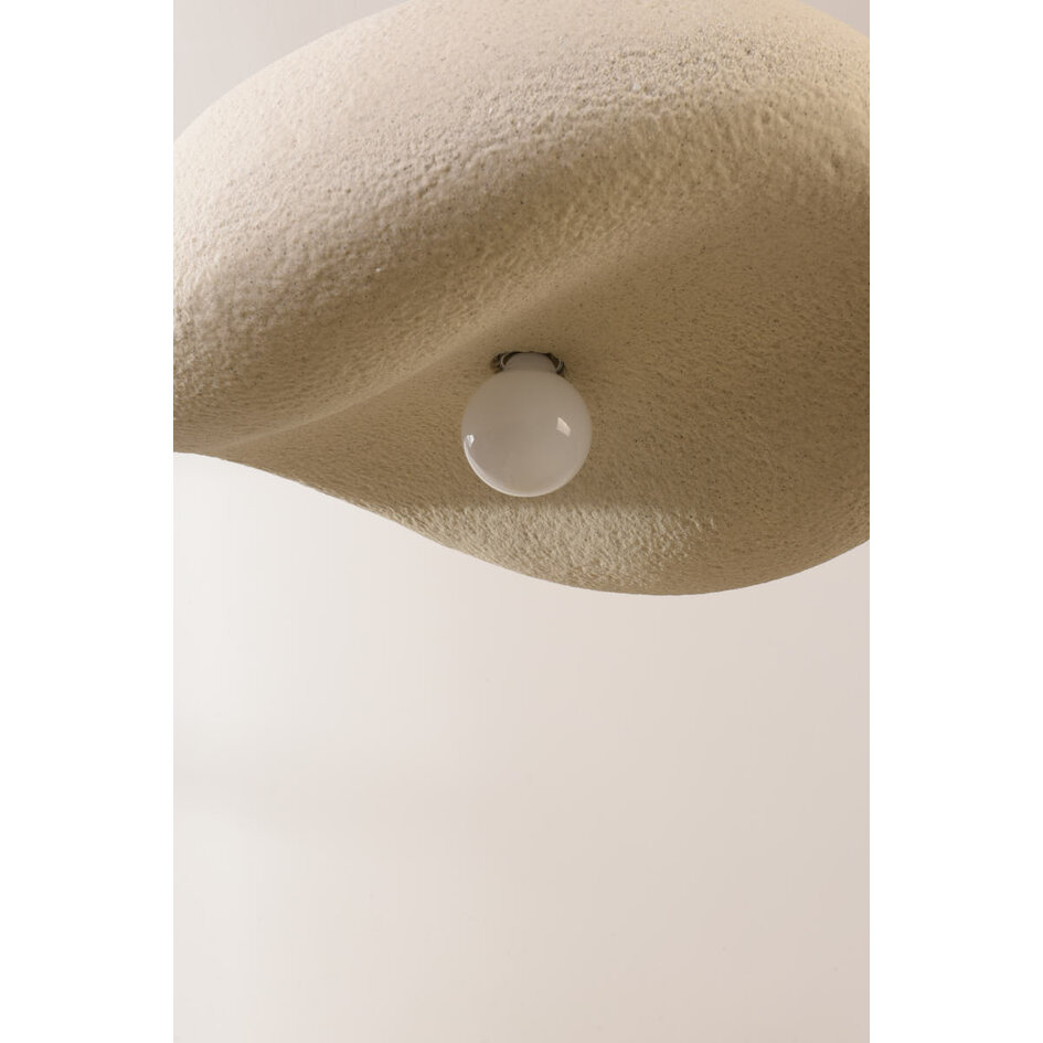 Wabi sabi-pendellampa Kawa - sandbeige med svartprickig steneffekt 60 cm
