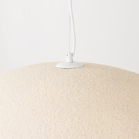 Wabi sabi-pendellampa Kawa - sandbeige med svartprickig steneffekt 60 cm