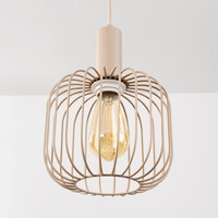 3-ljus taklampa Nudee med beige metallskärmar