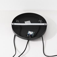 Pendellampa Velea med tre spotlights i varm travertinstil