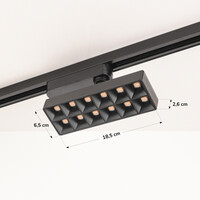 Skenspotlight Varo 1-fas, 20W med integrerad LED i 3000K eller 4000K, svart