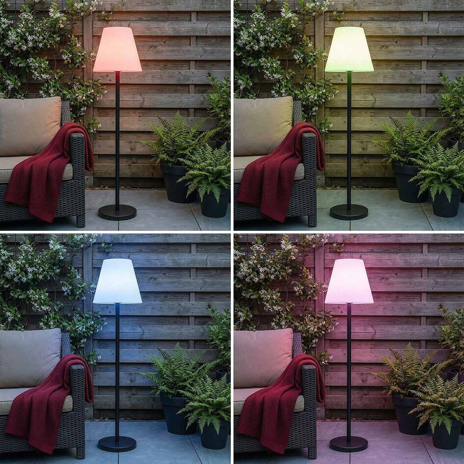 Solcellsdriven stående utomhuslampa Verdi - 113 cm