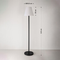 Solcellsdriven stående utomhuslampa Verdi - 113 cm