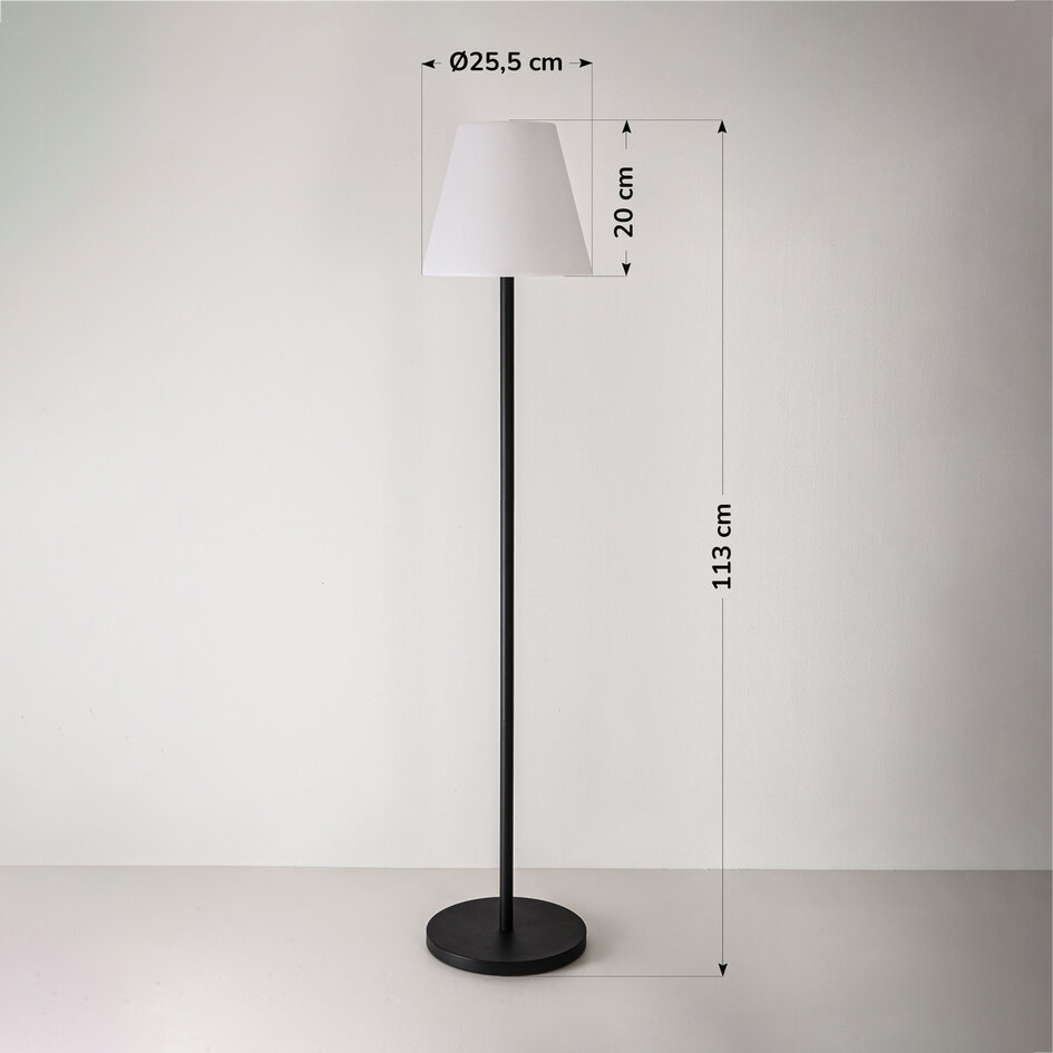 Solcellsdriven stående utomhuslampa Verdi - 113 cm