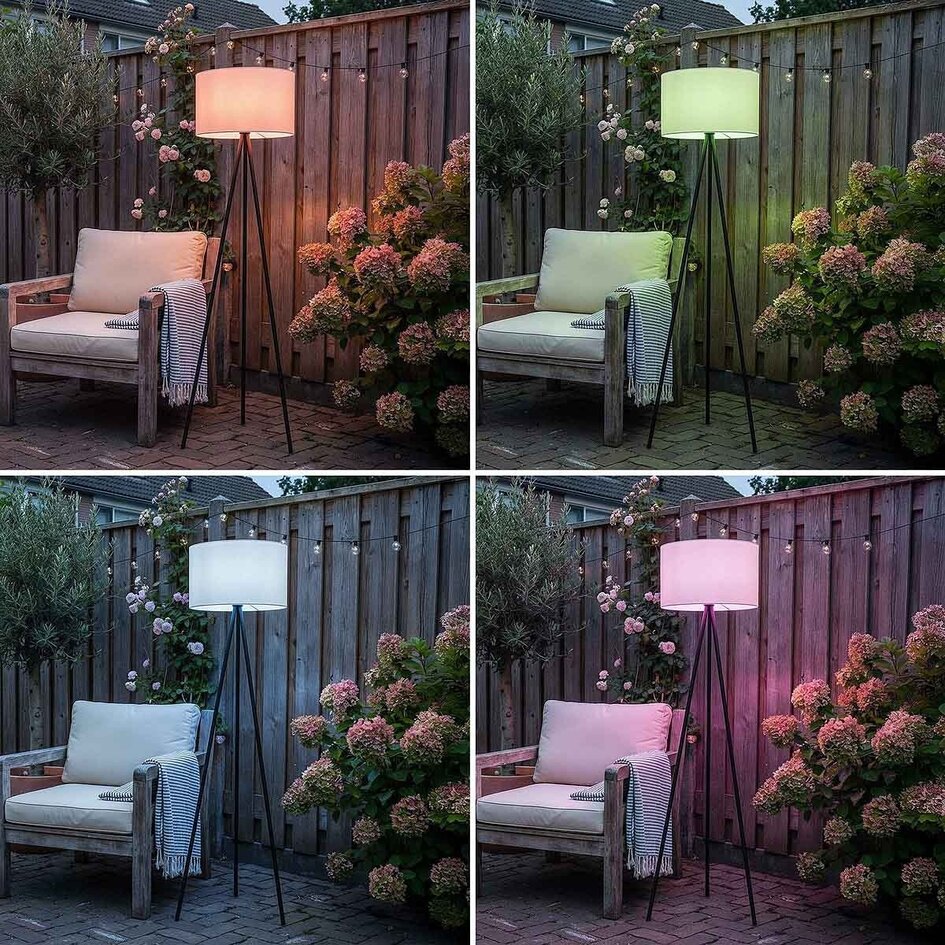 Solcellsdriven stående utomhuslampa Vitae - 147 cm