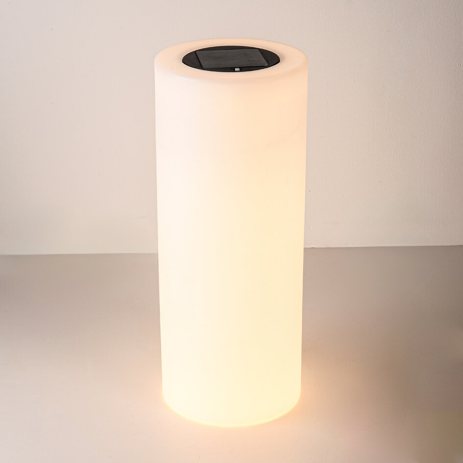 Solcellsdriven stående lampa Veris med justerbara färger - 50 cm
