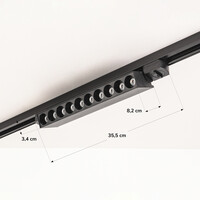 10W skenspot 1-fas Nexu med integrerade LED i 3000K eller 4000K - svart