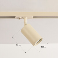 Set med 1-fas skensystem på 1,5 meter och Jill-spotlights, beige