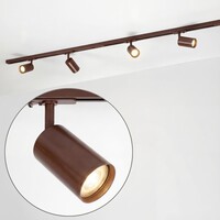 Set med 1-fas skensystem på 1,5 meter och Jill-spotlights, brun