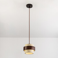 Pendellampa Mavero med en lampa - cement och trä