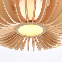 Taklampa Roia - trälameller med diffusor