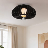Taklampa Roia - svarta lameller med diffusor