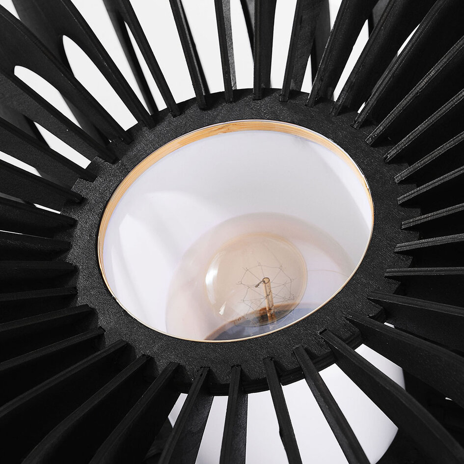 Taklampa Roia - svarta lameller med diffusor