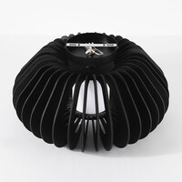 Taklampa Roia - svarta lameller med diffusor