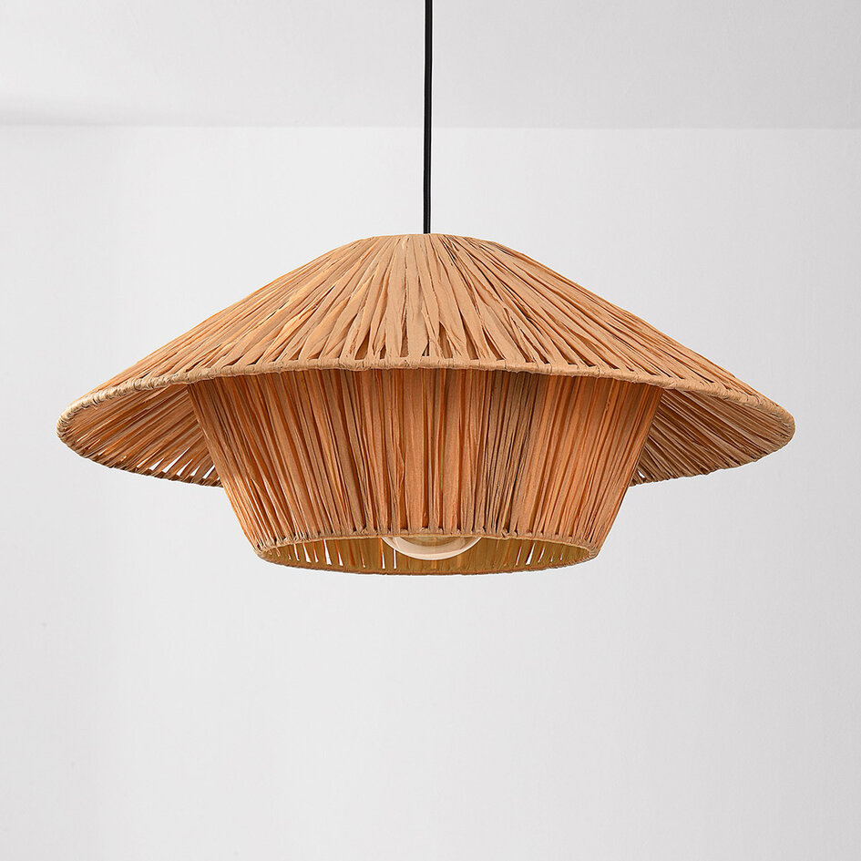 Pendellampa Raffina - skiktad raffia