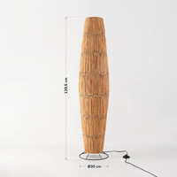 Golvlampa Plecta av handgjort raffiapapper - 140 cm
