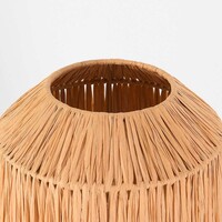 Bordslampa Aruna av raffiapapper - beige