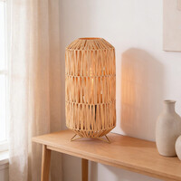 Bordslampa Arena av raffiapapper - beige