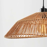Boho taklampa Serra av handflätat papper i naturfärg