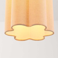 Pendellampa Orza med tre lampor - beige linne