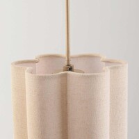 Pendellampa Orza med tre lampor - beige linne
