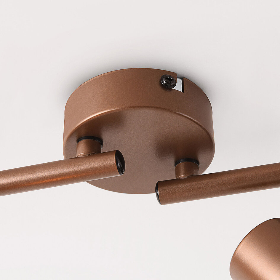 Taklampa Dari - fyra justerbara spotlights i brunt ombréglas
