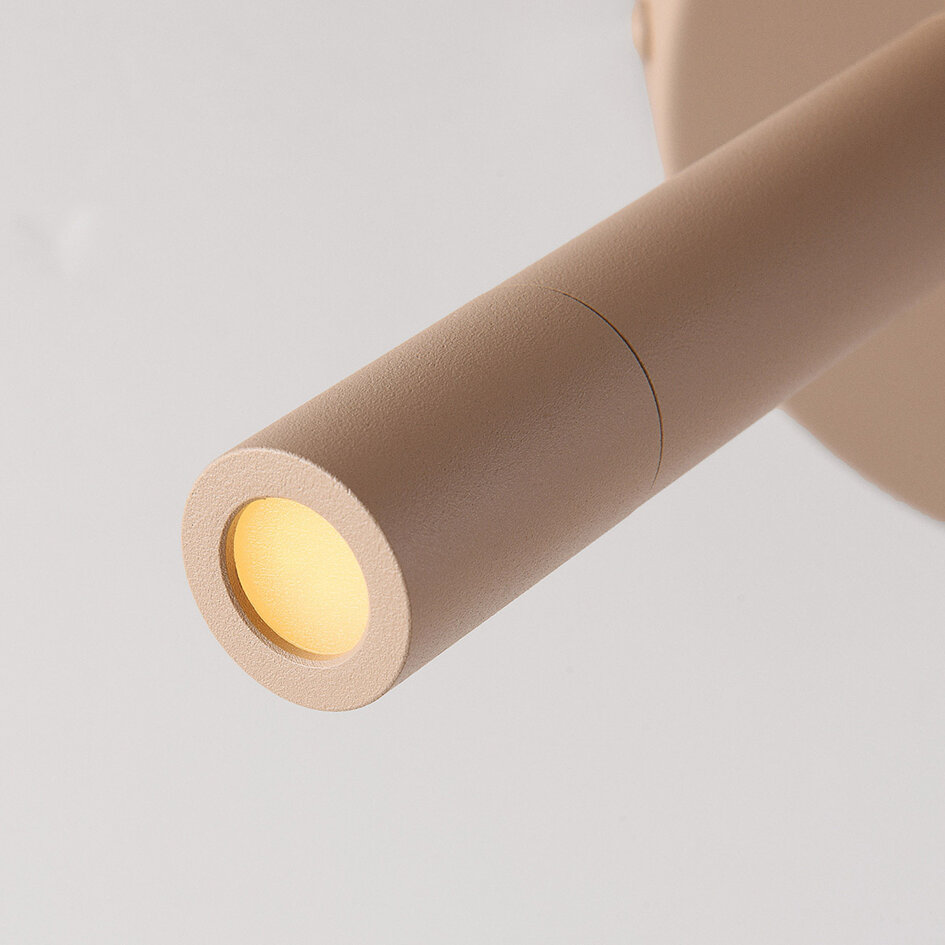 Taklampa Dora - beige med tre justerbara spotlights