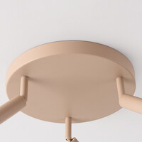 Taklampa Dora - beige med tre justerbara spotlights