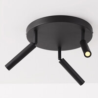 Svart taklampa Dora med tre justerbara spotlights