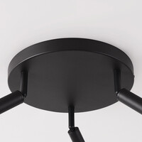 Svart taklampa Dora med tre justerbara spotlights