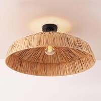 Boho-taklampa Baro Ø58 cm - naturlig raffia