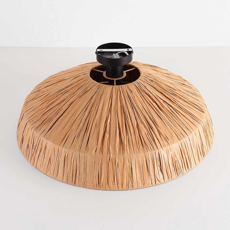 Boho-taklampa Baro Ø58 cm - naturlig raffia