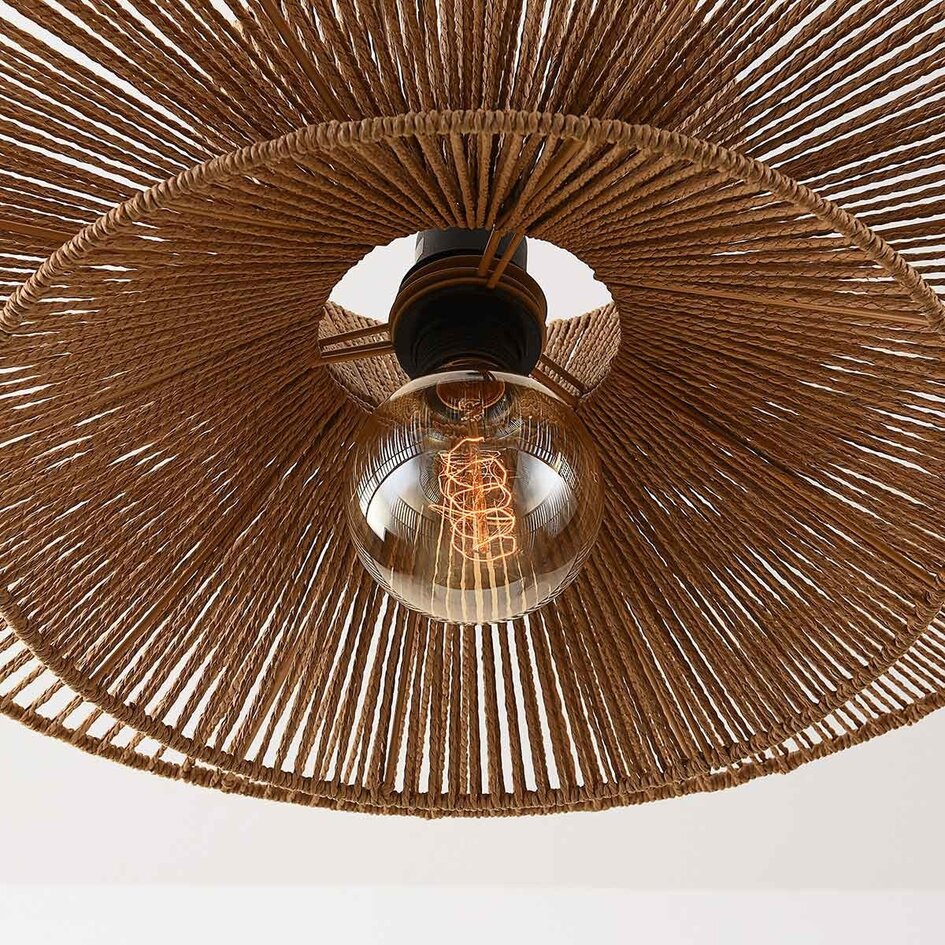 Pendellampa Ikera Ø60 cm - naturell flätad