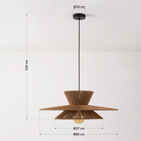 Pendellampa Ikera Ø60 cm - naturell flätad