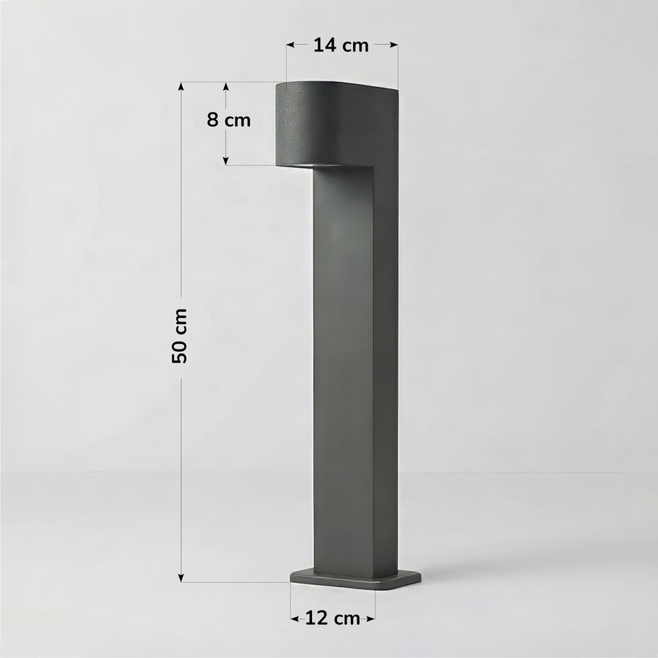 Modern stående utomhuslampa Thanos - 50 cm antracit