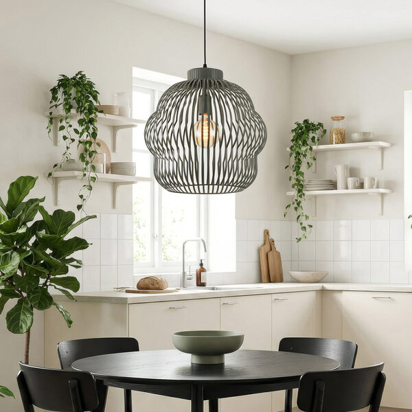 Pendellampa Kavo i grön metall – Ø40 cm
