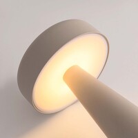 Uppladdningsbar svamplampa Soma med touchdimmer och ställbar färgtemperatur - taupe