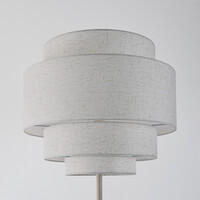 Golvlampa Zhuo med linneskärm - beige
