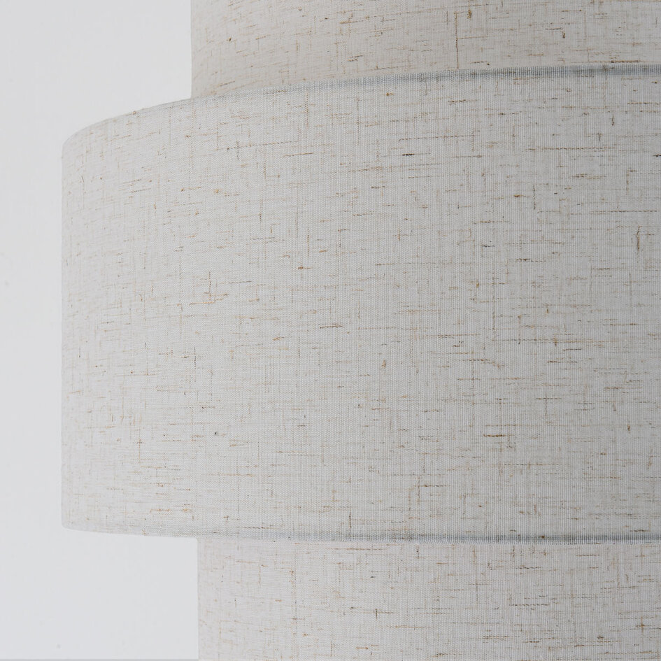 Golvlampa Zhuo med linneskärm - beige