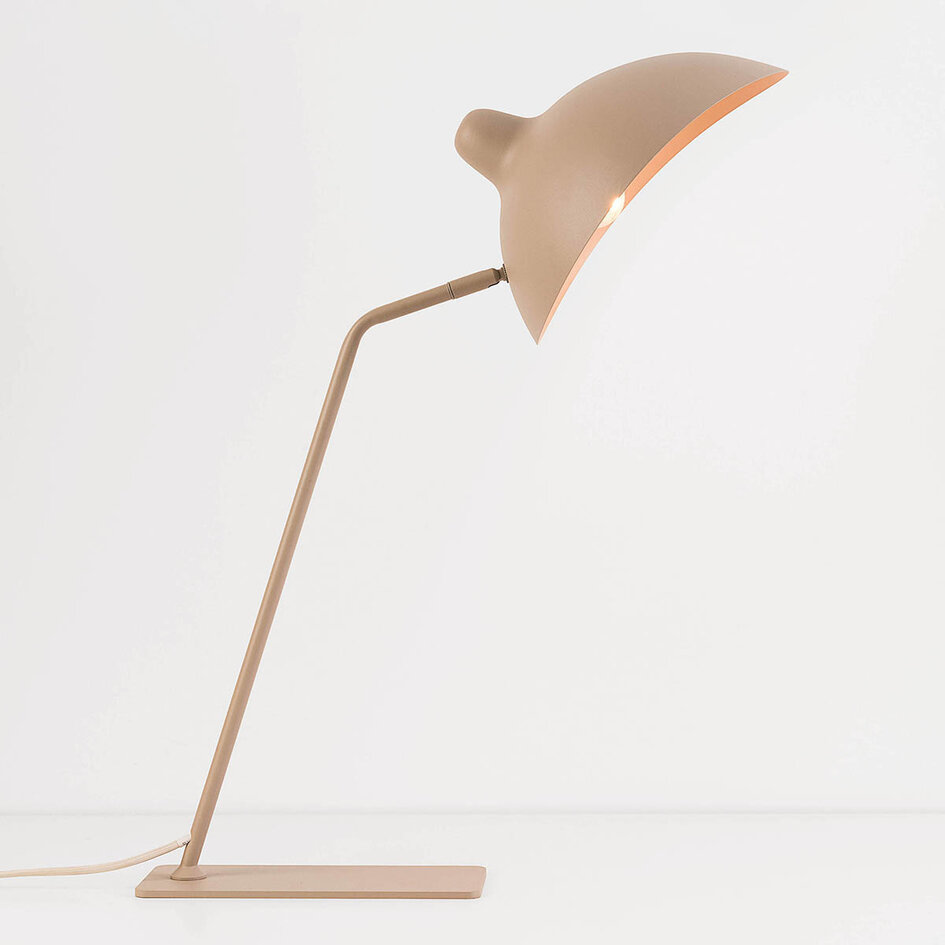 Bordslampa Virello med ställbar skärm - sandbeige